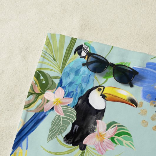 Serviette De Plage Abstractions tropicales (En situation)