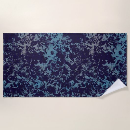 Serviette De Plage Abstrait bleu (Devant)