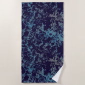 Serviette De Plage Abstrait bleu (Devant)