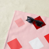 Serviette De Plage Abstrait Géométrique Personnalisé Coloré (En situation)