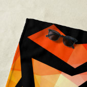 Serviette De Plage Abstrait graffiti polygonal moderne dar géométriqu (En situation)