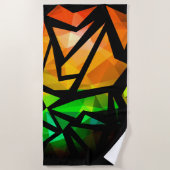 Serviette De Plage Abstrait graffiti polygonal moderne dar géométriqu (Devant)