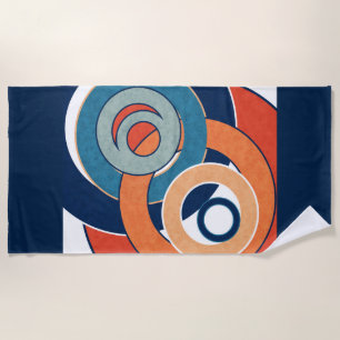 Serviette De Plage Abstrait moderne minimaliste art paysage géo