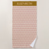 Serviette De Plage Abstrait Nom Faux Chandelier Patron (Devant)