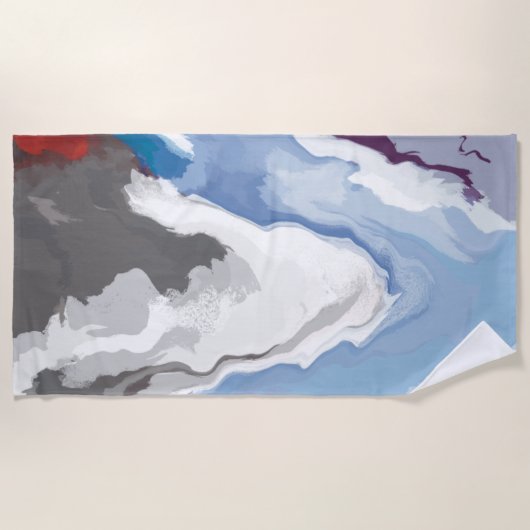Serviette De Plage Abstrait Pastel Paint Mountain Edition (Devant)