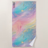 Serviette De Plage Abstrait Pastel Parties scintillant Motif sans cou (Devant)