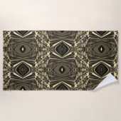 Serviette De Plage Abstrait Twirl Pinched Half Brick / Sepia (Devant)