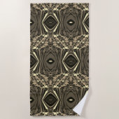 Serviette De Plage Abstrait Twirl Pinched Half Brick / Sepia (Devant)