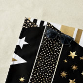 serviette de plage abstraite en or et triangles no (En situation)