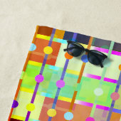 Serviette de plage Abstraite et colorée Motif (En situation)