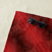 Serviette De Plage Acceptation | Médaillons de méditation rouge (En situation)