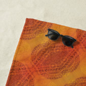 Serviette De Plage Acceptation | Médaillons de saumons rouges orange (En situation)