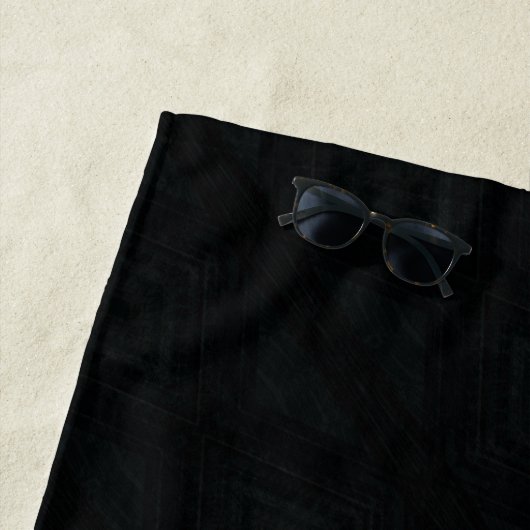 Serviette De Plage Acceptation | Texture Abstraite foncée (En situation)