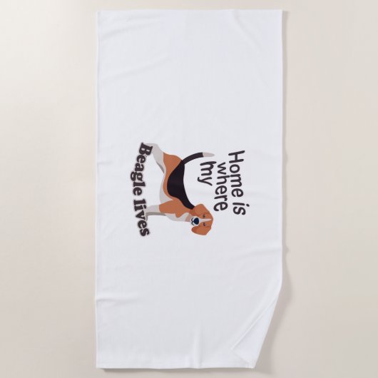 Serviette De Plage Accueil beagle (Devant)