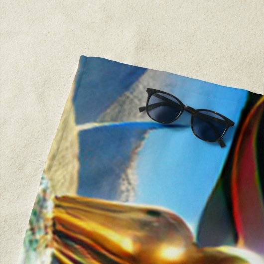 Serviette De Plage Accueil Famille Plage Berger Allemand Chien (En situation)