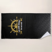 Serviette De Plage Accueil personnalisé à bord de la roue de navire n (Devant)