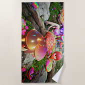 Serviette De Plage Accueil Plage Famille Champignons et fées Be (Devant)