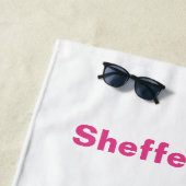 Serviette De Plage Acronyme rose Sheffey (En situation)