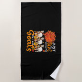 Serviette De Plage Action de grâce Juste une fille qui aime l'automne (Devant)