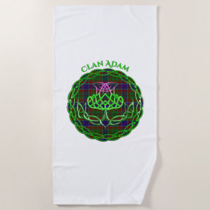 Serviette De Plage Adam Scottish Tartan Celtic Thistle