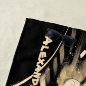 Serviette De Plage Add Name, Racing Car Kicking Up Dust (En situation)