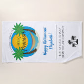 Serviette De Plage Adieu Tension Bonjour retraite retraite retraite r (Devant)