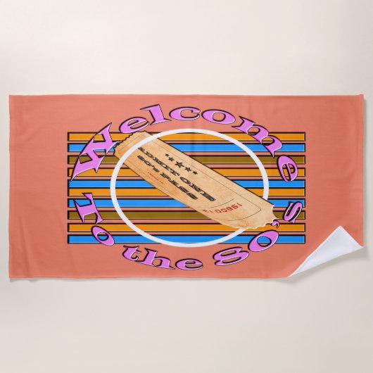 Serviette De Plage Admettre un ticket - dans les années 80 (Devant)
