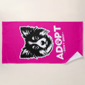 Serviette De Plage Adoptez, n'achetez pas 3 (Devant)
