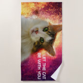 Serviette De Plage Adorable Cute Calico Chat (Devant)