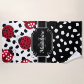 Serviette De Plage adorable Ladybugs (Devant)