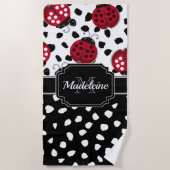 Serviette De Plage adorable Ladybugs (Devant)