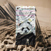 Serviette De Plage Adorable Panda Ours Nom Turquoise Animal de l'enfa