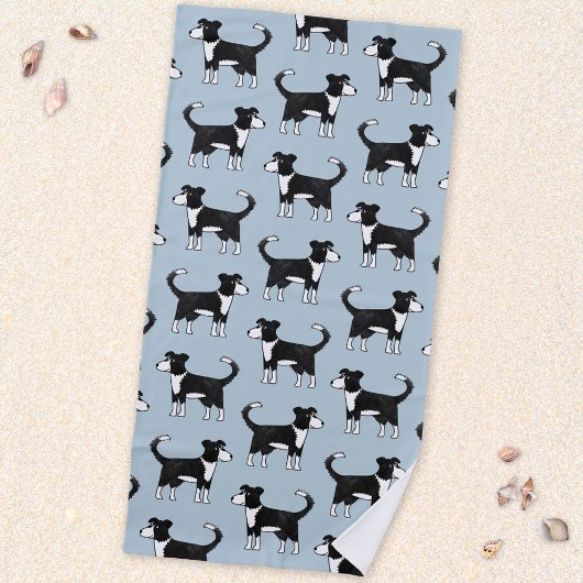 Serviette De Plage Adorable Welsh Border Collie Sheep Dog Pattern