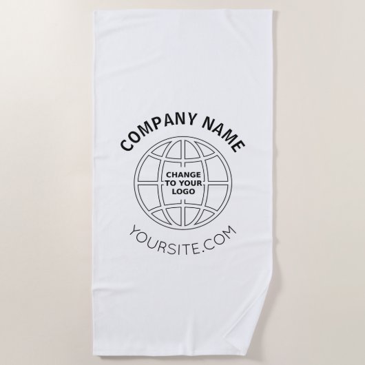 SERVIETTE DE PLAGE ADRESSE WEB LOGO LOGO DE LA SOCIÉTÉ PERSONNALISÉE (Devant)