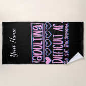 Serviette De Plage Adulte Adulte Difficile AF Ne Recommanderait Pas (Devant)