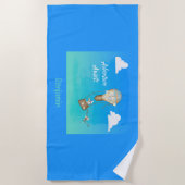Serviette De Plage Adventure Await Hot Air Balloon Personnalisé (Devant)