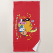 Serviette De Plage Adventure Time | Large Jake Group Graphic (Devant)