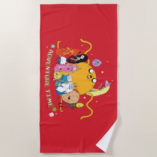 Serviette De Plage Adventure Time | Large Jake Group Graphic (Devant)