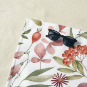 Serviette De Plage Aesthetic floral  shower curtain beach towel (En situation)