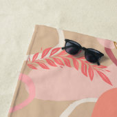 Serviette De Plage Aesthetic Leaf Design (En situation)