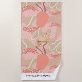 Serviette De Plage Aesthetic Leaf Design (Devant)