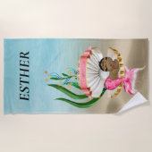 Serviette de plage afro-américaine pour bébé (Devant)