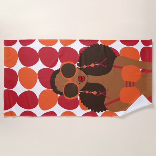 serviette de plage Afro puffs (Devant)