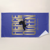 Serviette De Plage Afro Unicorn Fierce Queen (Devant)