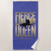 Serviette De Plage Afro Unicorn Fierce Queen (Devant)