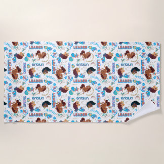 Serviette De Plage Afro Unicorn Magique autonomiser le Motif