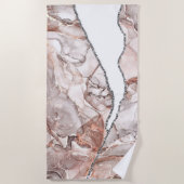 SERVIETTE DE PLAGE AGATE EN MARBRE D'OR CLAIR PARTIES SCINTILLANT EN (Devant)