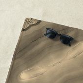 Serviette De Plage Agate Marron (En situation)