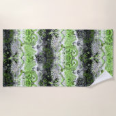 Serviette De Plage Agender Dragon Damask - Agender Pride couleurs dra (Devant)