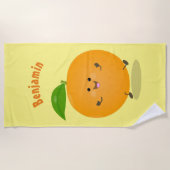 Serviette De Plage Agréable agrumes d'orange (Devant)